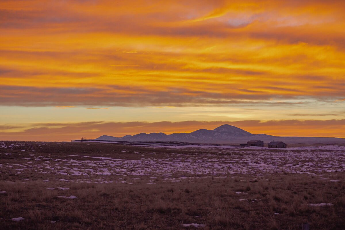 Chinook Sunrise over Sweetgrass Hills.