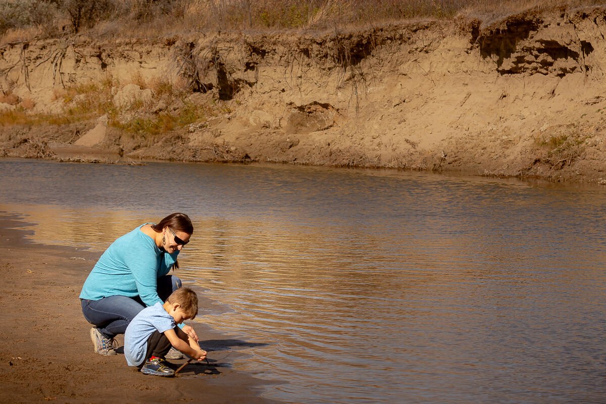 A Mother's Love Photography Session by David Thielen Photographi Photograph of Mother and Son together at Writing on Stone Provincial Park